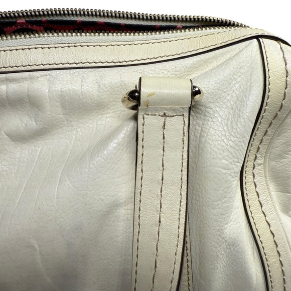 Vintage Gucci Duchessa Boston bag/purse/handbag. Cream colored. Leather. - Picture 12 of 16
